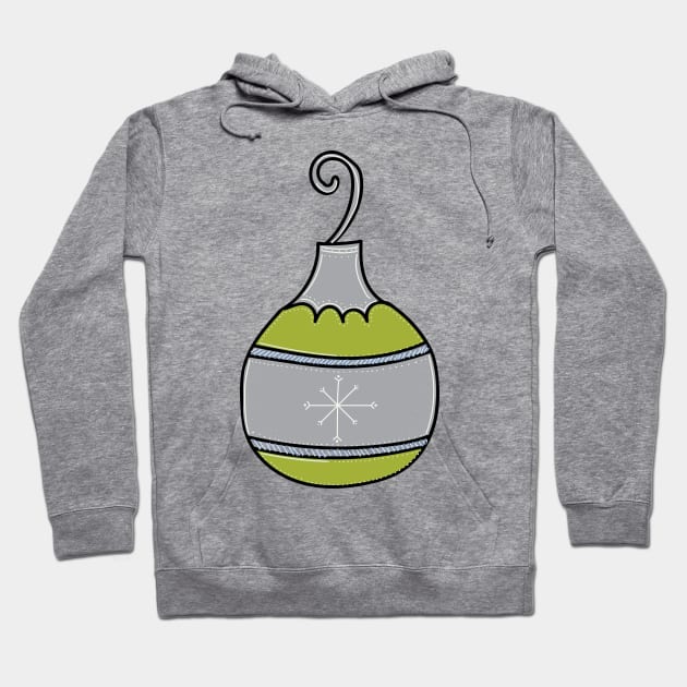 Whimsical Holiday Ball Ornament Illustration Hoodie by Angel Dawn Design